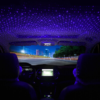 USB Car Accessories Interior Atmosphere Star Sky Lamp Ambient Night Lights US $9.34