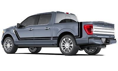 #ad Stripes Racing for Ford Crew Cab F150 Sport Wrap Decal Sticker 2022 Side Doors $136.00