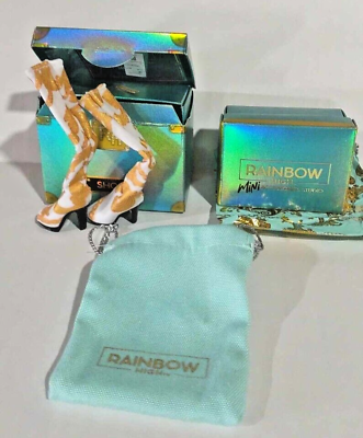 #ad Rainbow High Mini Accessories Studio Daphne Minton Tall Gold Boots For Doll $9.99