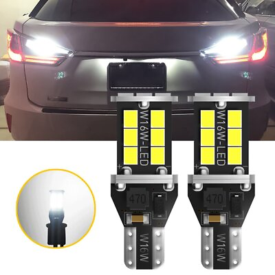 #ad AUXITO 15SMD 921 912 LED Back Up Light Bulbs 6000K Pure White T15 Free Warranty $7.99