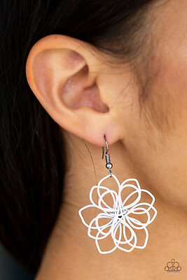#ad Springtime Serenity White Earrings Paparazzi New $3.00