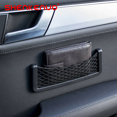 #ad 2x Car Interior Body Edge Elastic Net Storage Phone Holder Accessories Universal $8.87