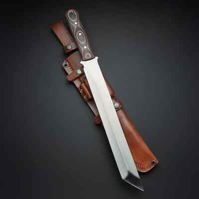 #ad Tanto knive tanto d2 knive tanto bladeblank handforged knive with sheath $124.99