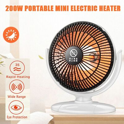 #ad Pink White Silent Air Warmer 6quot; 200W Electric Heater Fan Winter Mini $38.85