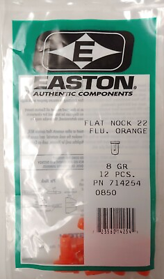 Easton Carbon Bolt Flat Nock 22 Florescent Orange PN # 714254 8gr 12pk $10.79