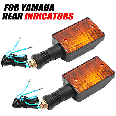 #ad Pair Rear Turn Signal Lights For Yamaha XT350 XT600 XT550 XT250 FZ750 Indicators $17.29