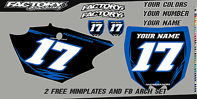 #ad Yamaha 250f or 450f Pre Printed Number plate Backgrounds BOLT SERIES $49.99