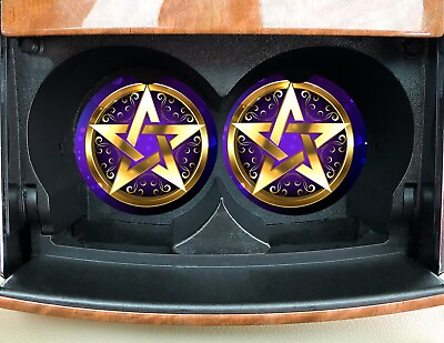 #ad Pentagram Wiccan Car Coasters 2 pk $5.00