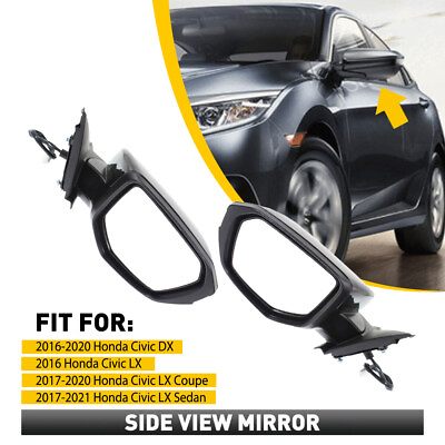 #ad 2X Side View Mirror Left amp; Right Side Hand Coupe Sedan for Honda Civic 2016 2021 $129.99