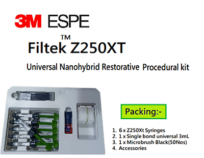 #ad 3M ESPE Z250 XT Nano Hybrid Kit 6 Syg One 3 ML Bond $170.99