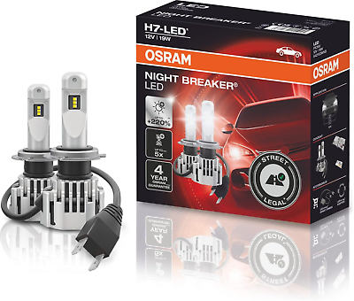 #ad Osram H7 Led Night Breaker 220% More Brightness 2X First Legal Retrofit Lamp $74.14
