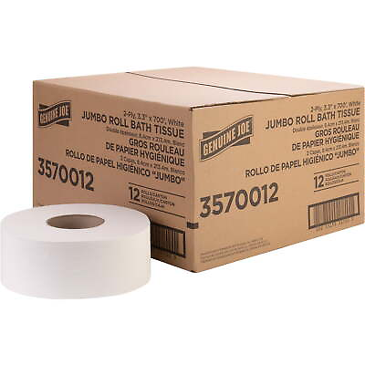 #ad Bath Tissue Roll 2 Ply 3.30quot; X 700 Ft 8.88quot; Roll Diameter White Fiber 12 Carton $55.19