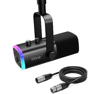#ad FIFINE Dynamic Microphone XLR USB for Podcast Recording Gaming Streaming PS4 5 $57.99