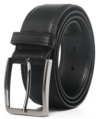 #ad Men#x27;s Leather Dress Belt with Single Prong Buckle Belts for Men1.5 inch Wide $9.99