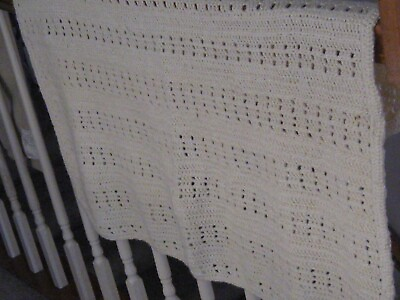 #ad Handmade by my Mom Gorgeous crochet baby blanket beige NEW 38quot;L x 28quot;W. $18.00