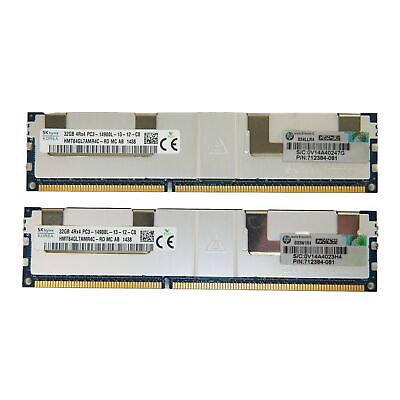 #ad Mixed Brands 64GB 2x32GB PC3 14900L DDR3 Registered ECC Server RAM $36.99