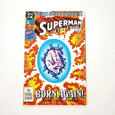 #ad Action Comics #687 Newsstand Cover Reign of the Superman June 1993 DC Comics $2.09