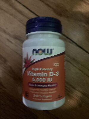 #ad #ad Now Foods High Potency Vitamin D 3 5000 IU 240 Softgels Exp 06 27 $12.22