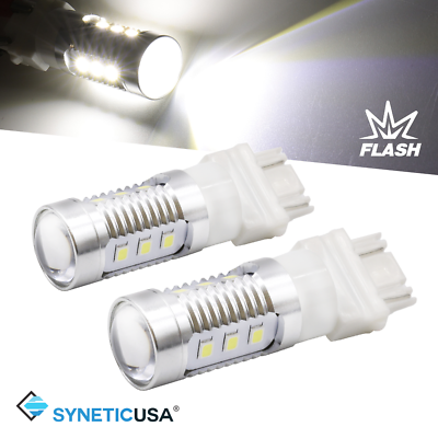 #ad 3157 LED White Brake Strobe Flash Safety Bright Stop Light Parking Bulbs Light $12.59