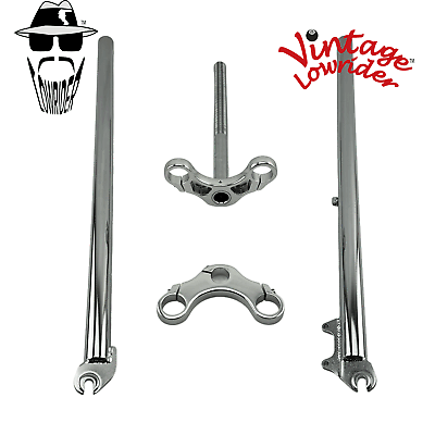 #ad Replacement Bicycle Triple Tree Fork Legs Leftamp;Right Top TubeOr Bracket CHROME $57.79