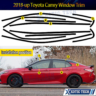 #ad Matte Black KK Vinyl Window Chrome Delete Cover Decal For Toyota Camry 2018 2023 $38.97