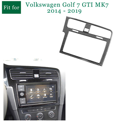#ad 2x Navigation Control Panel Carbon Fiber Sticker Trim For VW Golf7 GTI MK7 14 19 $31.80
