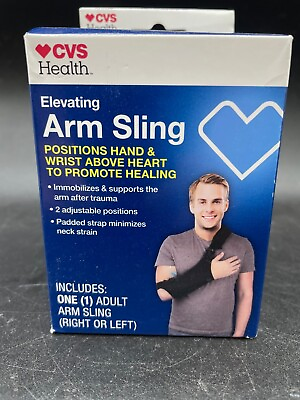 #ad CVS Elevating Adult Arm Sling Adjustable Positions right or left arm $10.99