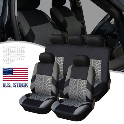 #ad For Toyota Tacoma Car Seat Cover Full Set Cloth 5 Seat Front Rear Protector CT $36.95