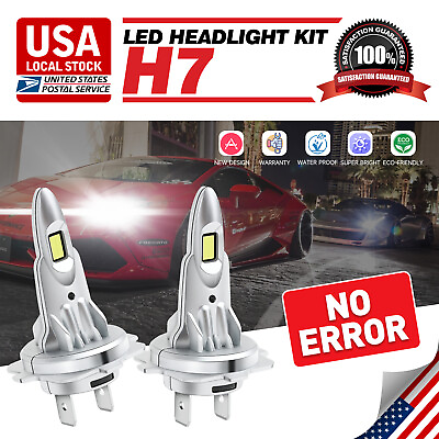 #ad H7 LED Headlight Bulb Canbus Beam 6000K Super White 120W 40000LM For Volkswagen $25.29