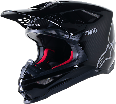 Alpinestars Supertech M10 Carbon Glossy Black Off Road Motorcycle Helmet $619.95