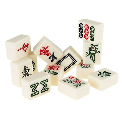 Chinese Mahjong Game Set 144 Tiles in Ornate Case 1.25 x .75 Inch Tiles $30.99