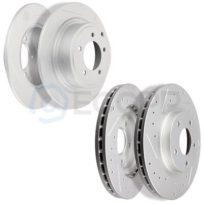 #ad Front and Rear Discs Brake Rotors For 2008 2014 Dodge Avenger Drilled Slotted $138.35