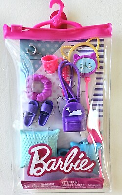 #ad Barbie Accessory Pack 11 Sleepover Themed Storytelling Pieces for Slumber Party $10.00