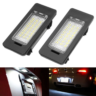#ad 2X LED Canbus Rear Plate License Lamp Lights For BMW F30 E60 E39 E70 E90 E82 E92 $11.39