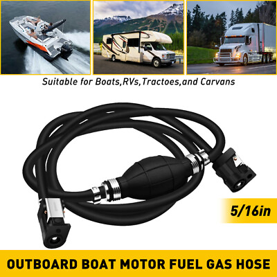 #ad 5 16quot; Marine Outboard Boat Motor Fuel Gas Hose Line Assembly For Evinrude Honda $21.99