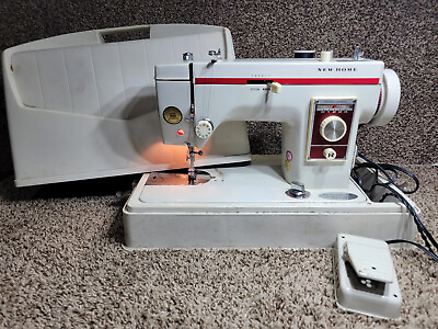 #ad Janome New Home Limited Edition Model 571 Sewing Machine w case Tested $125.00