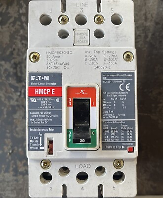 #ad Eaton Breaker HMCPE030H1C 30 Amp 3 Pole $65.00