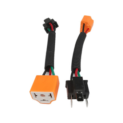 #ad 2x H4 9003 Ceramic Wiring Harness Socket Plug Extension Headlight Connector USA $6.17