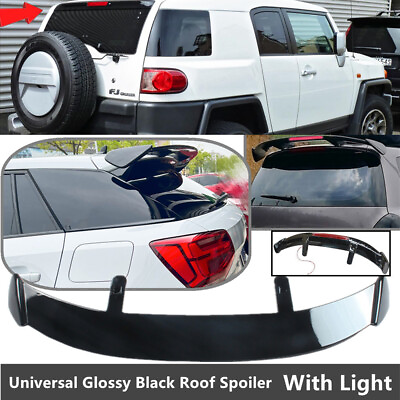 #ad Universal For 07 14 Toyota FJ Cruiser Rear Roof Spoiler Modified Wing W Light $86.99