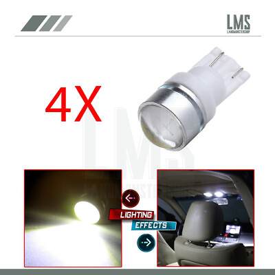 #ad 4x Xenon White T10 194 158 LED Interior Bulbs Map Dome Step License Plate Light $7.78