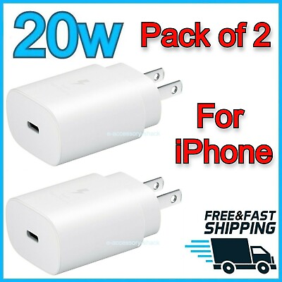 2 Pack 20w Type USB C Fast Wall Charger For Apple iPhone 14 13 12 11 Pro Max $9.97