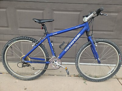 Cannondale F600 Cad2 Medium Bicycle Mountain Blue 90#x27;s Retro Suspension READ $386.00
