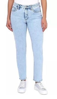 #ad NWT Seven7 Ladies High Rise Slim Straight Jean Lynx Color Various Sizes $16.50