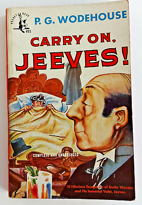 #ad CARRY ON JEEVES PG WODEHOUSE 1948 1st Print LOUIS GLANZMAN COVER ART Pocket Book $9.50