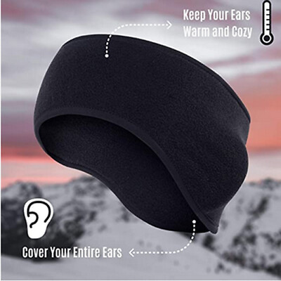 #ad Winter Fleece Ear Warmer Headband for Women Men Ear Covers Liner Under Helmets $3.88