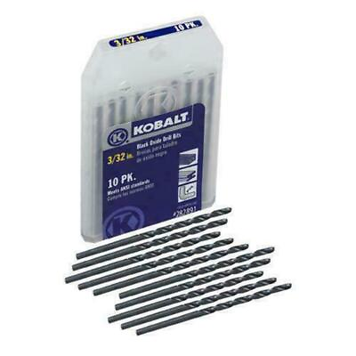 #ad Kobalt 3 32quot; Pilot Twist Drill Bits Black Oxide New Tools Set 10 Pack 282891 $9.95