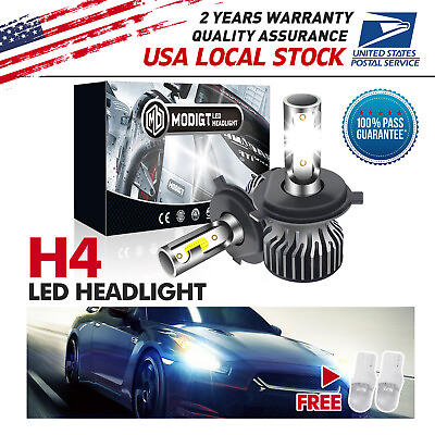 #ad H4 9003 COB LED Headlight Hi Low Dual Beam Kit 10000LM 100W Pair White Bulbs 2X $13.79