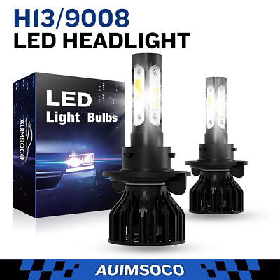 #ad 4SIDE H13 9008 LED Headlight Kit 60W 4000LM Hi Lo Beam 6000K Super Bright Bulb $29.99