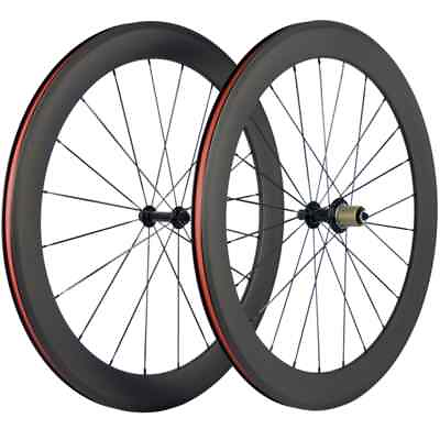 #ad Carbon Racing Bicycle Wheelset Depth 60mm Matte Road Bike Wheels Clincher $627.48