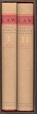 #ad The World of Law Two Volume Set in Slipcase Volume I:The Law in Literatur... $25.92